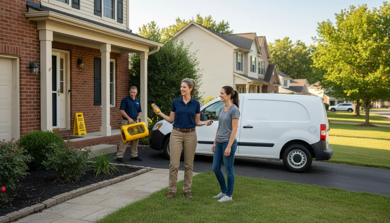Residential water damage restoration in Wolf Lake, IL